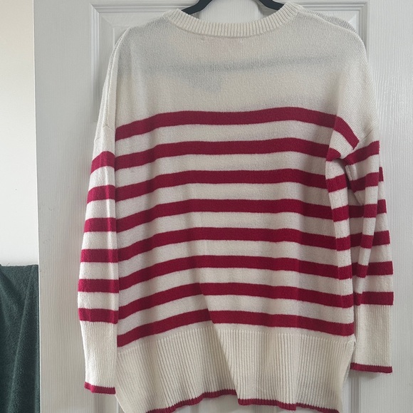 Lilly Pulitzer Cream and Red Striped Sweater size M Love and Sunshine - Picture 3 of 3